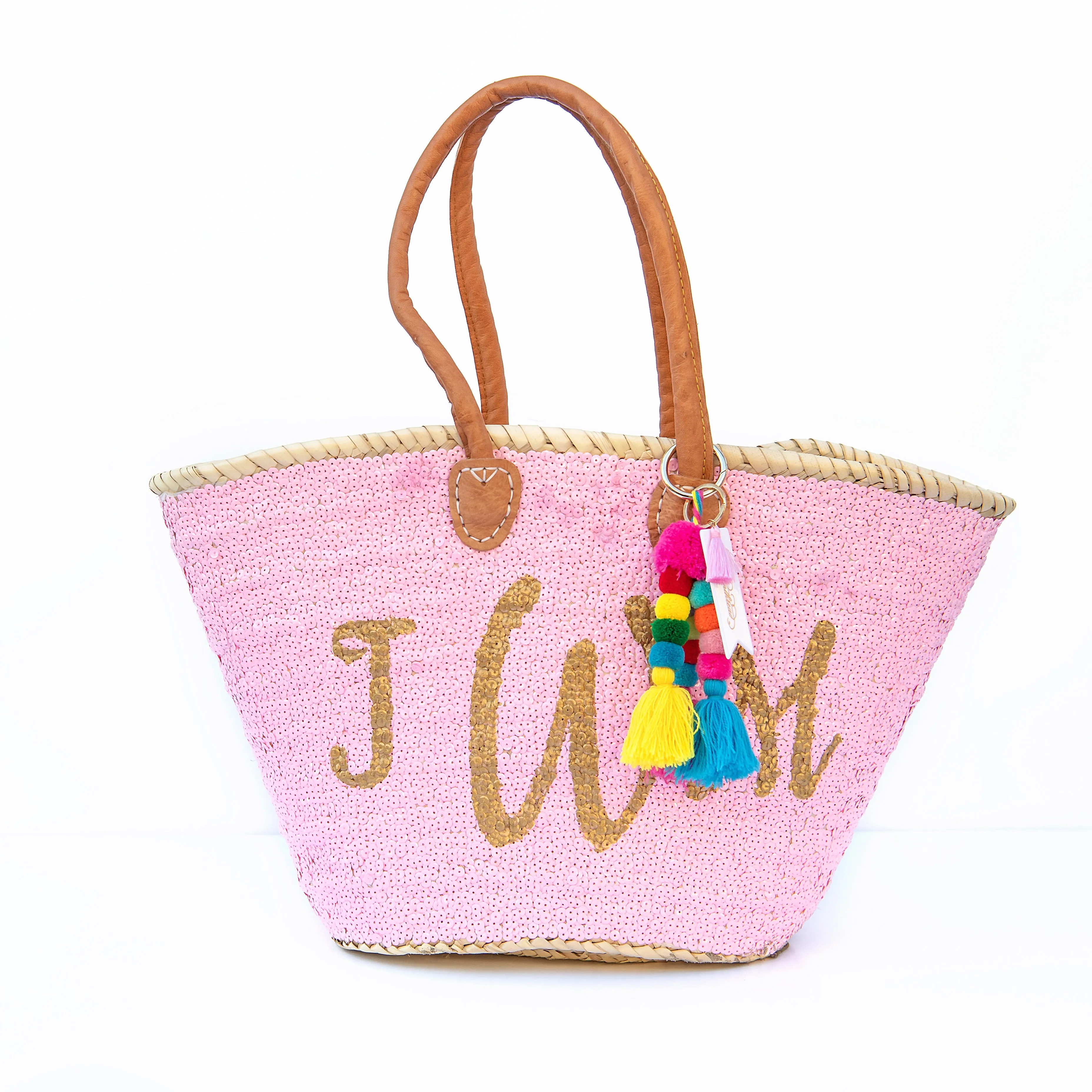 PINK All-Sequin Beach Bag | Large