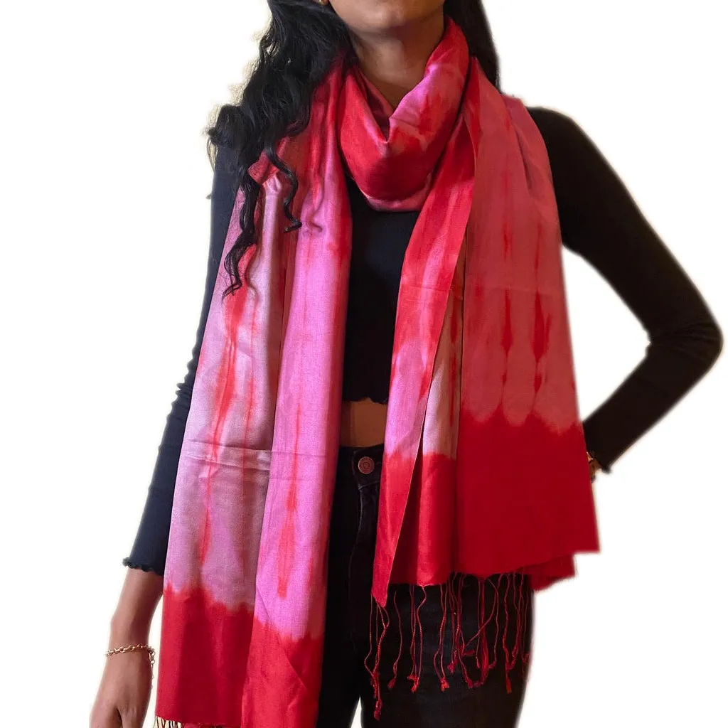 Pink Dawn Silk Scarf