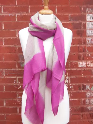 Pink Thin Square Wool Scarf