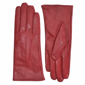 Pittards Ladies Nappa Leather 3 Point Gloves in Crimson