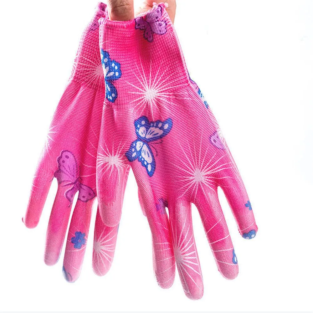 Planting Yard Cleaning Palm-Coated Floral Garden Gloves Women Non-Slip Working Gloves Non-Slip Household Labor Protection Gloves