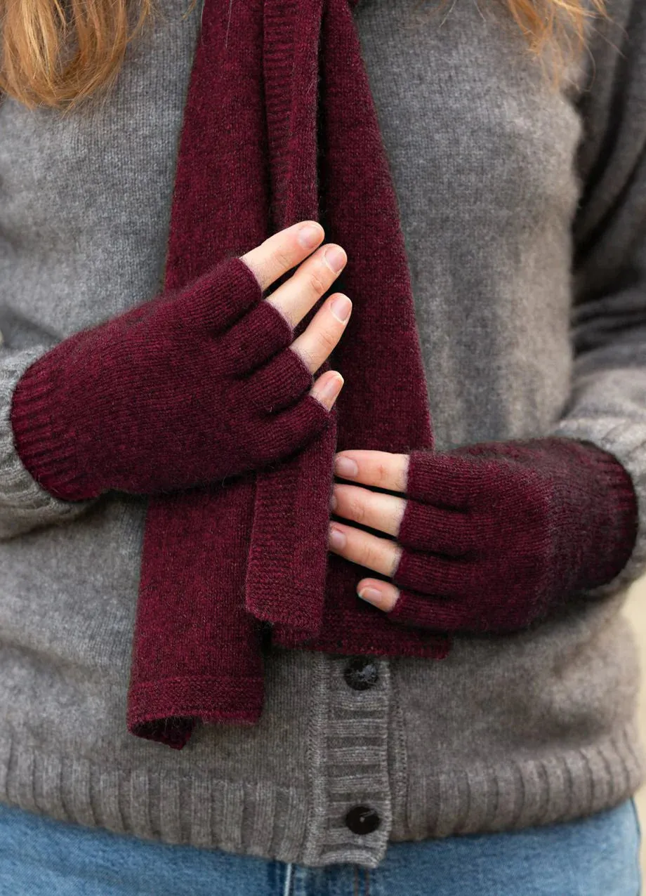 Possum Merino Fingerless Gloves - Noble Wilde