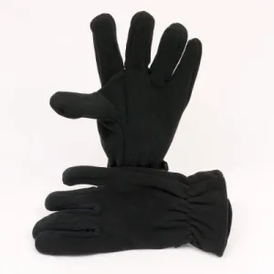 Premium 'Wind-Bloc' Fleece Gloves. New. Black.