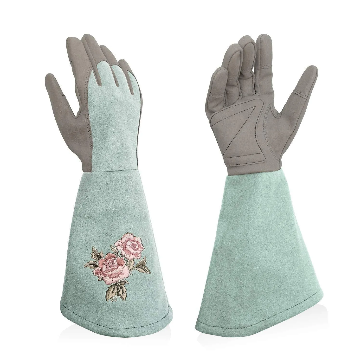 Professional Garden Leather Gloves Garden Rose Pruning Stab-Resistant Long Sleeve Printed Gardening Gloves