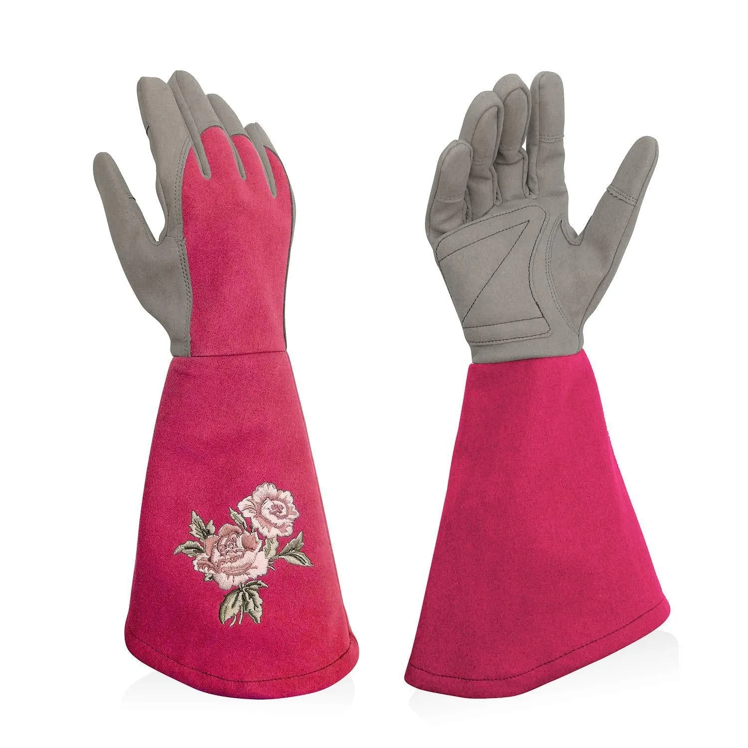 Professional Garden Leather Gloves Garden Rose Pruning Stab-Resistant Long Sleeve Printed Gardening Gloves