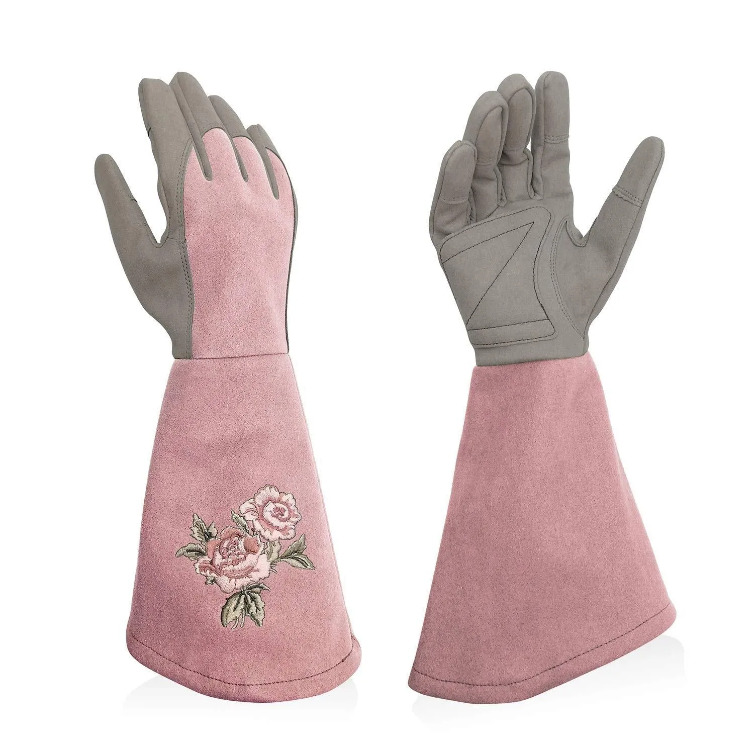 Professional Garden Leather Gloves Garden Rose Pruning Stab-Resistant Long Sleeve Printed Gardening Gloves