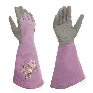 Professional Garden Leather Gloves Garden Rose Pruning Stab-Resistant Long Sleeve Printed Gardening Gloves