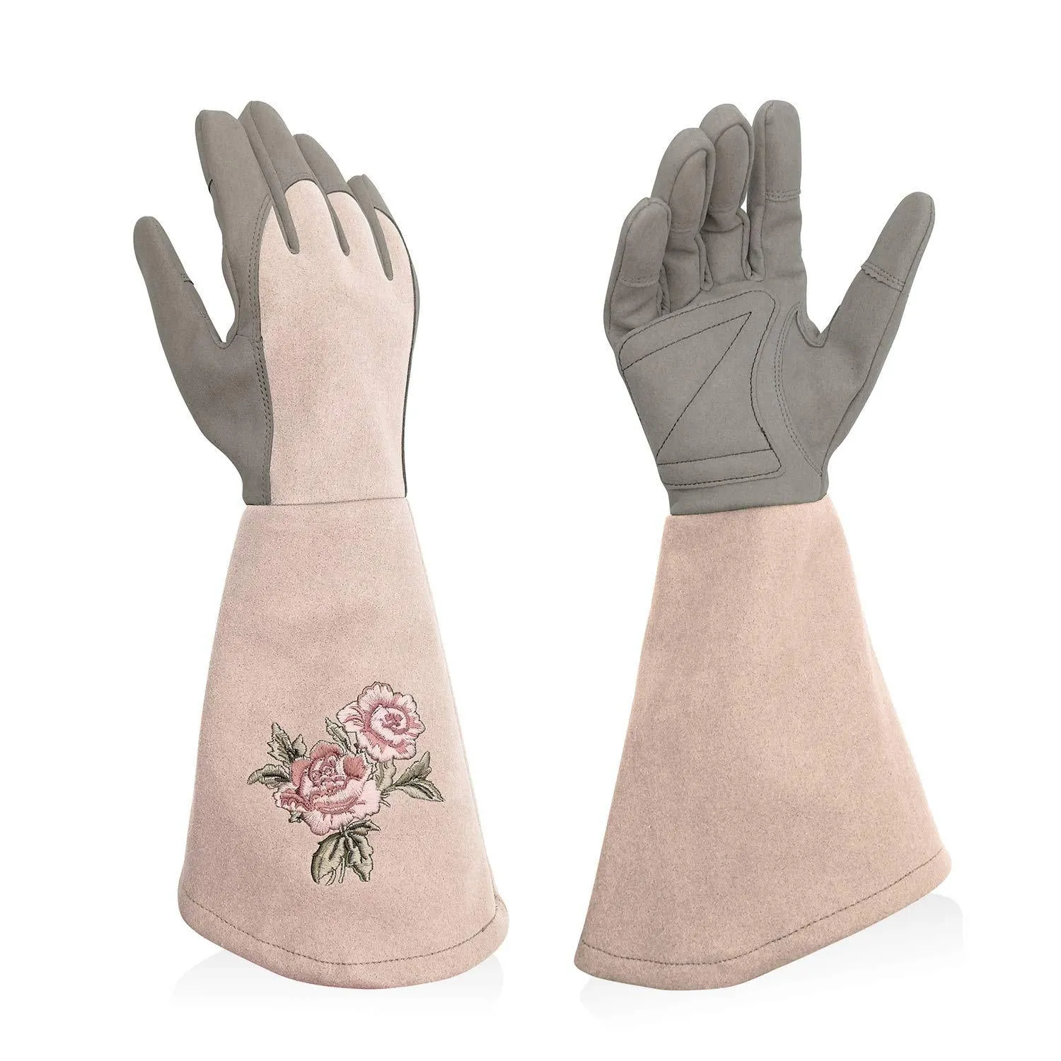 Professional Garden Leather Gloves Garden Rose Pruning Stab-Resistant Long Sleeve Printed Gardening Gloves