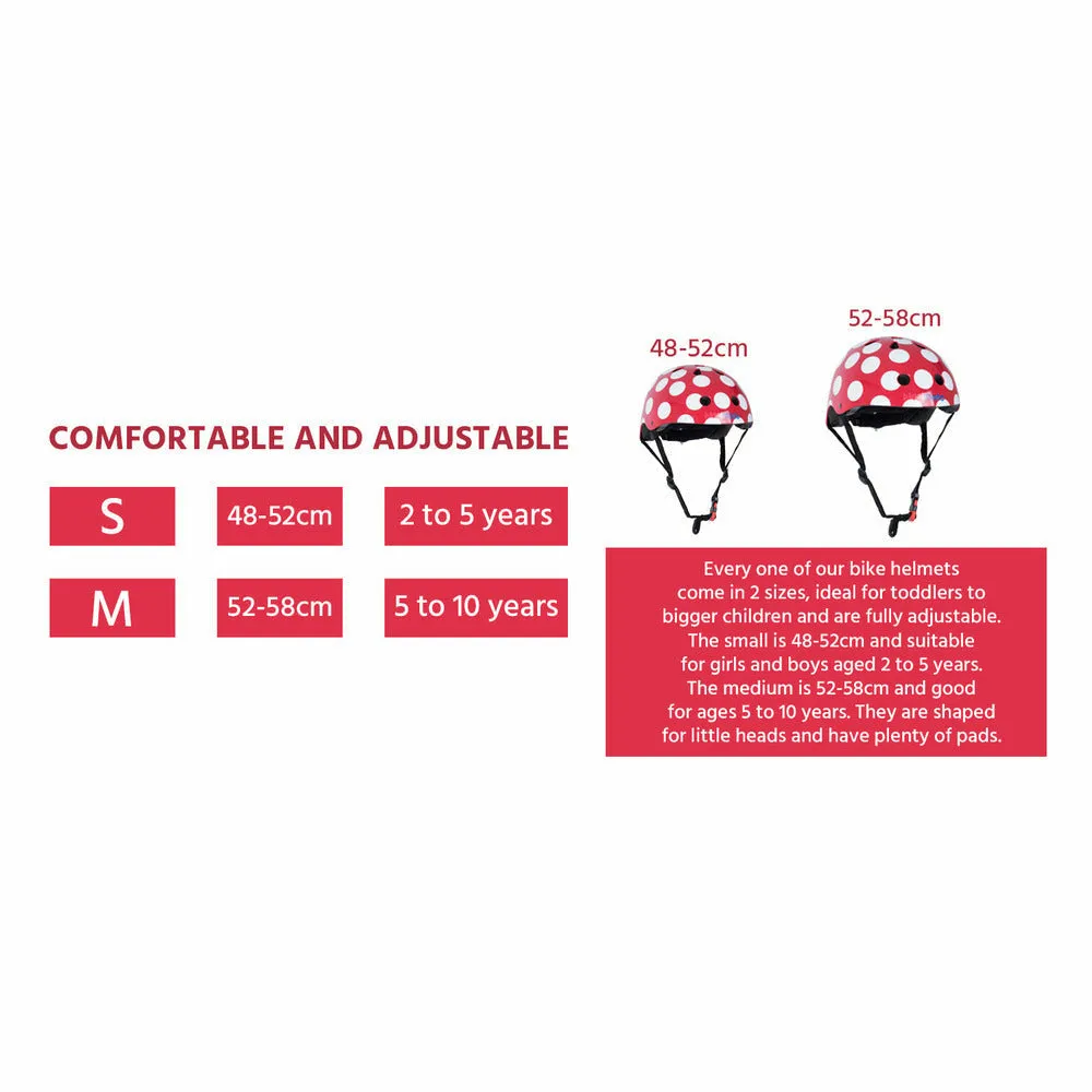 Red Dotty Bicycle Helmet