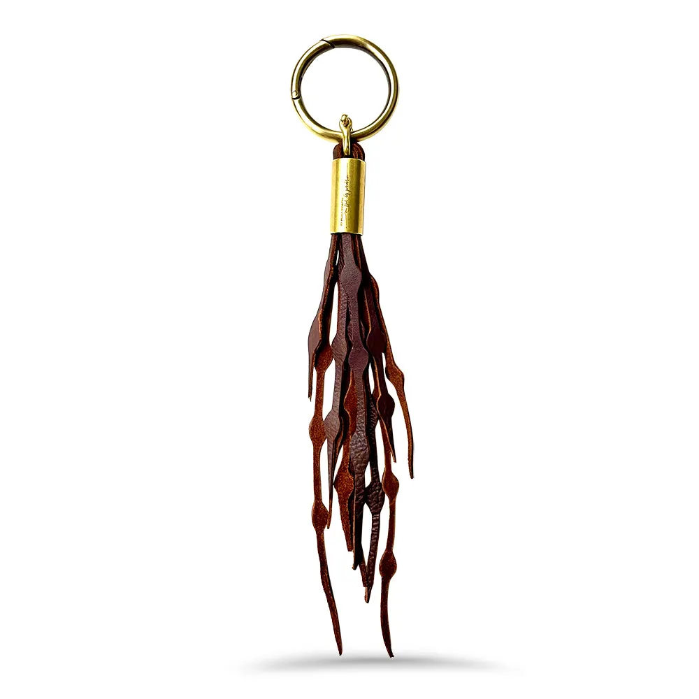 Seaweed Tassel in Brown Leather