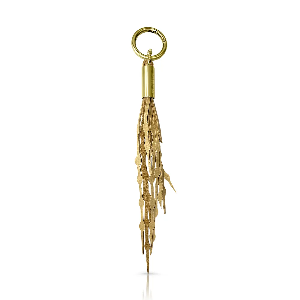 Seaweed Tassel in Sand Leather