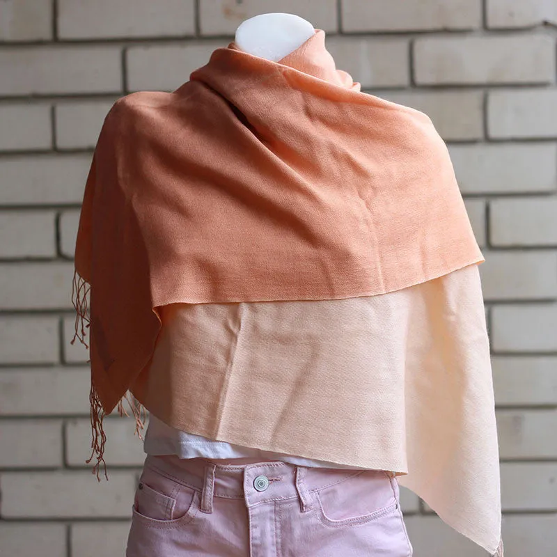 Shaded Pashmina Scarf Peach