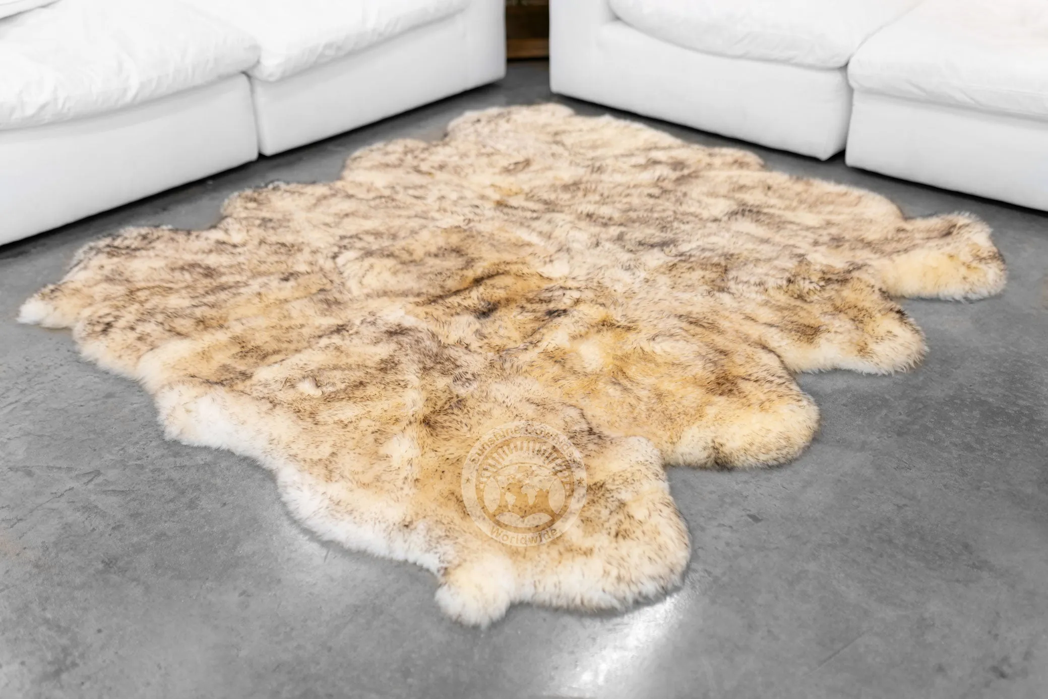 Sheepskin Rug - Exotic Grey Tipped - 6x6'