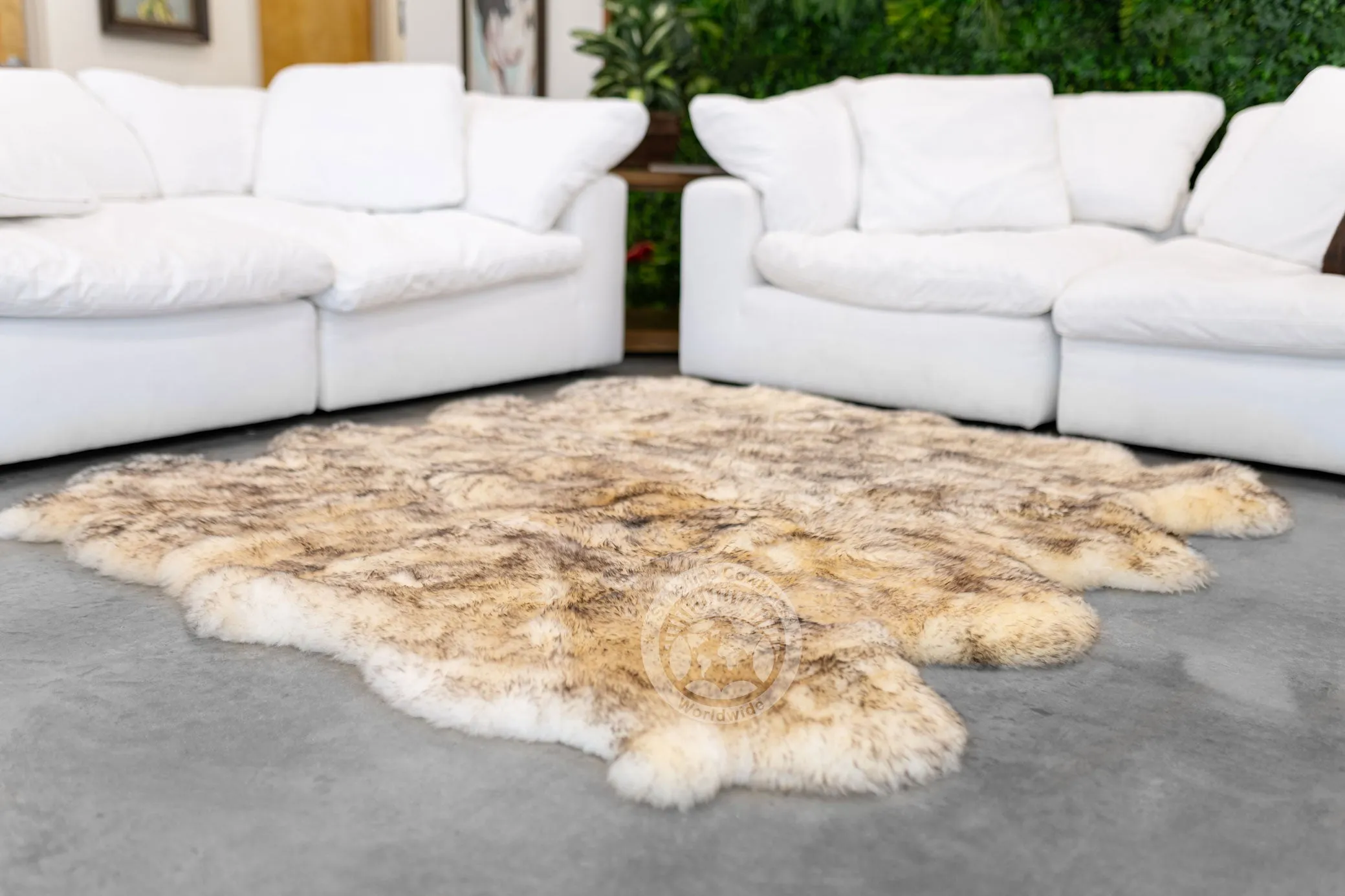 Sheepskin Rug - Exotic Grey Tipped - 6x6'