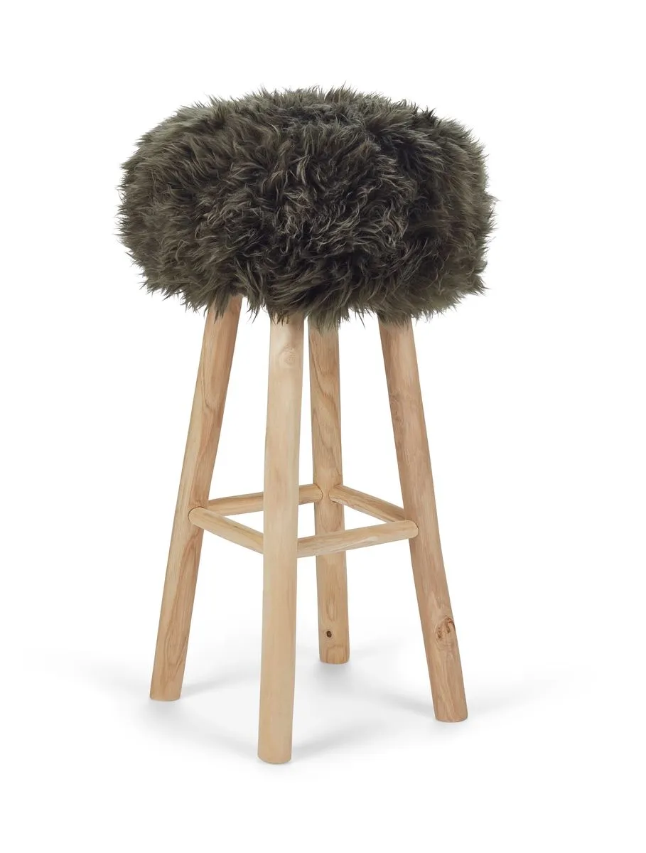 Sheepskin Stool Cover | Ø35xH17 cm