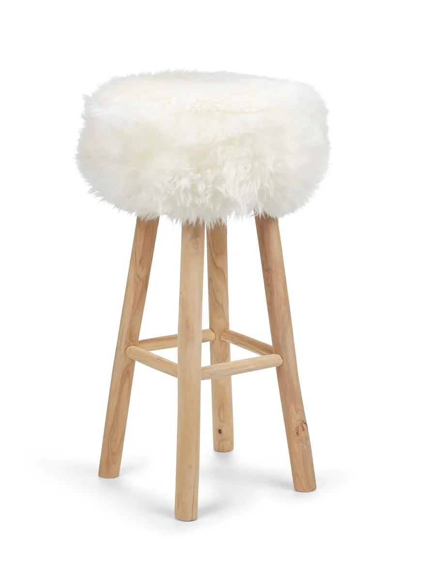 Sheepskin Stool Cover | Ø35xH17 cm