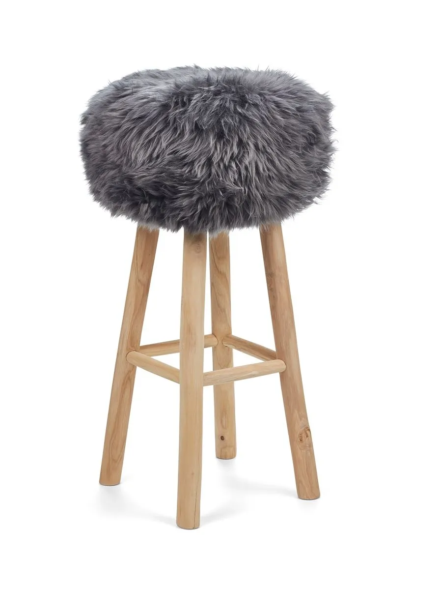 Sheepskin Stool Cover | Ø35xH17 cm