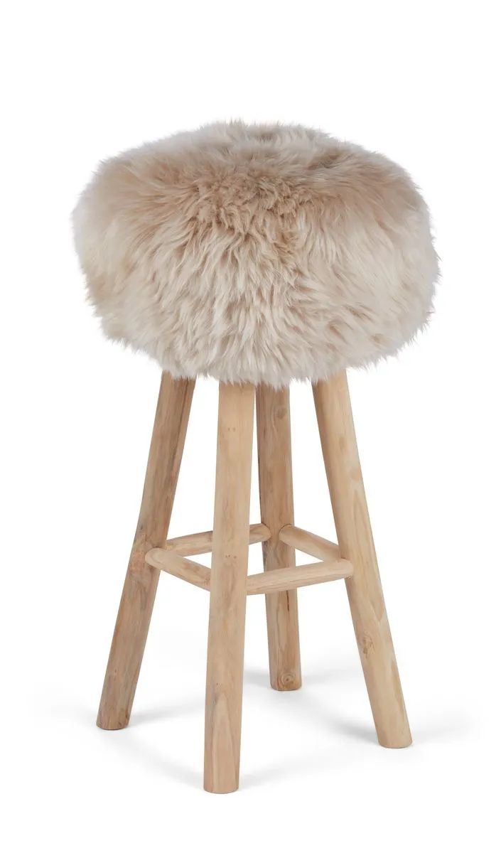 Sheepskin Stool Cover | Ø35xH17 cm