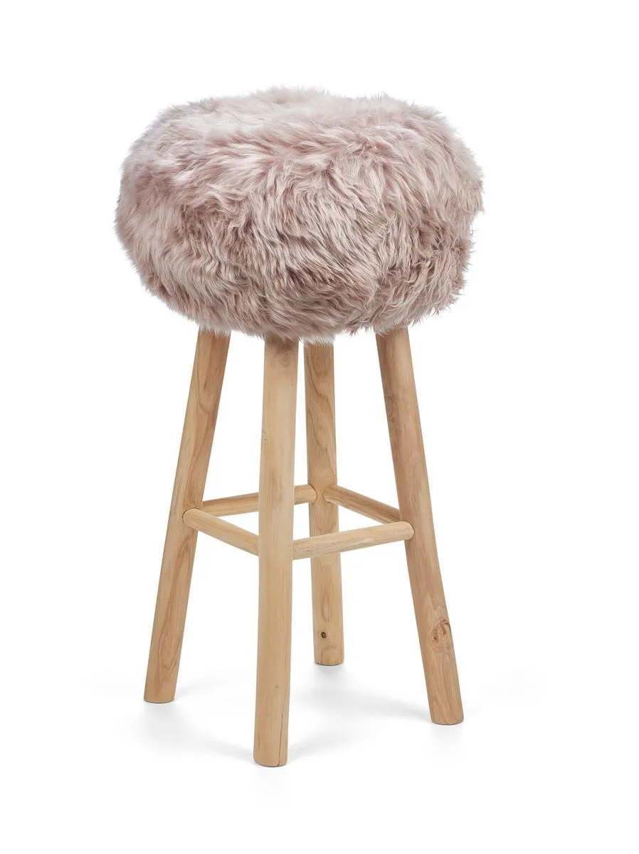 Sheepskin Stool Cover | Ø35xH17 cm