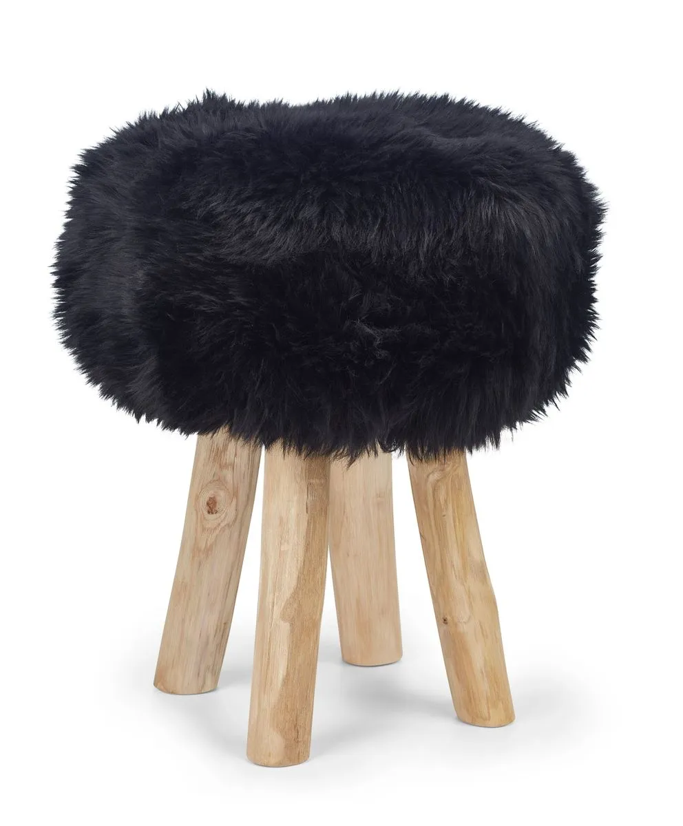 Sheepskin Stool Cover | Ø35xH17 cm