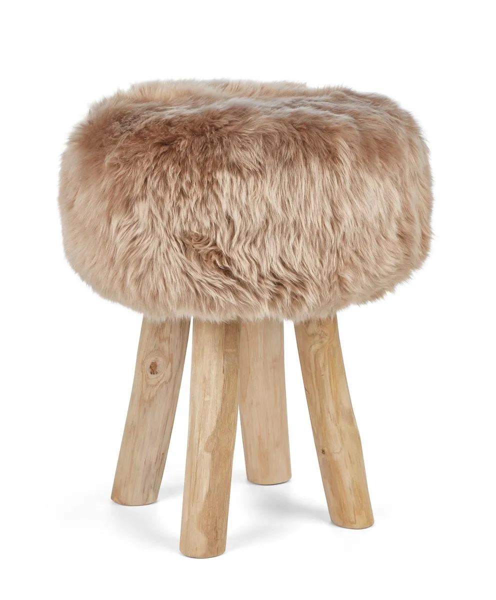 Sheepskin Stool Cover | Ø35xH17 cm