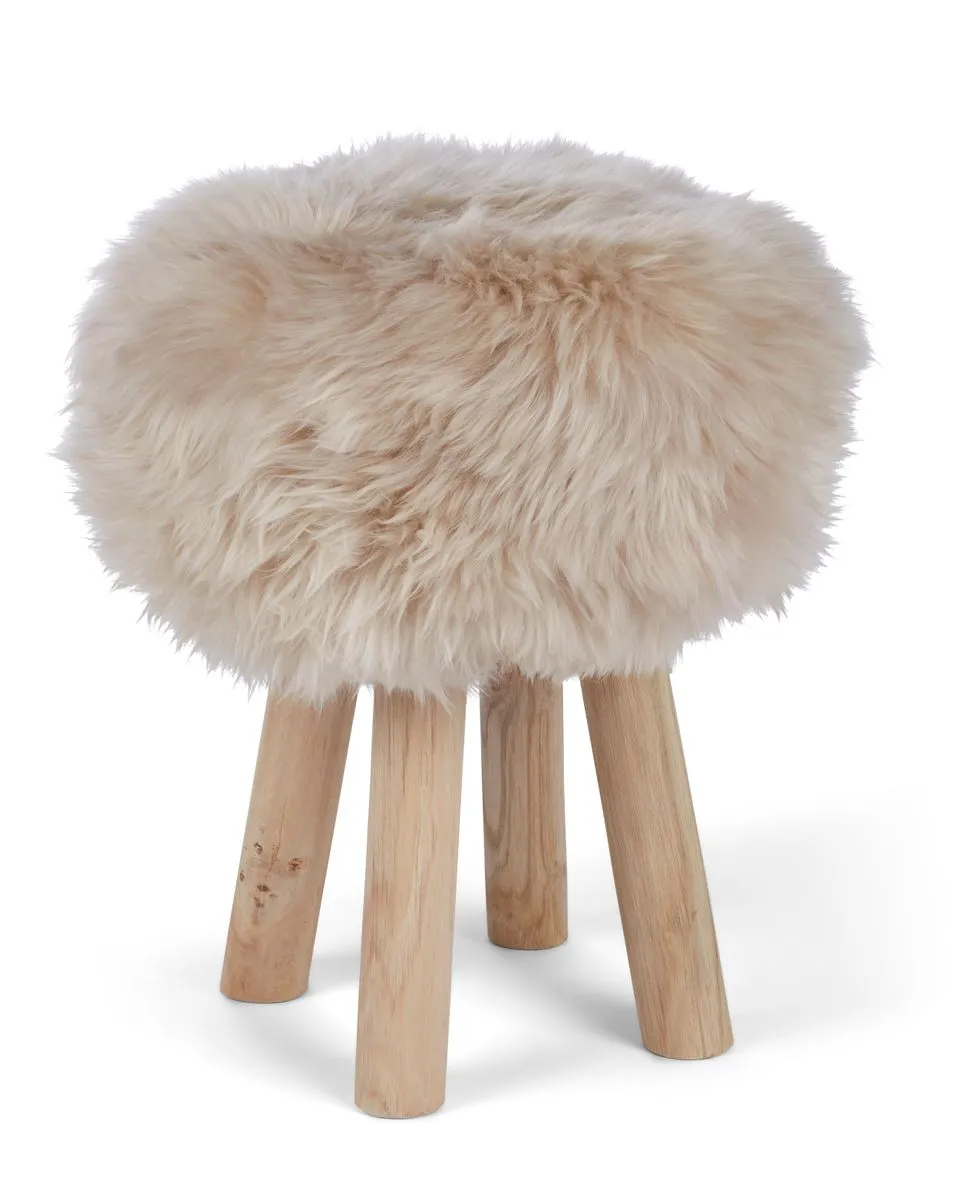 Sheepskin Stool Cover | Ø35xH17 cm