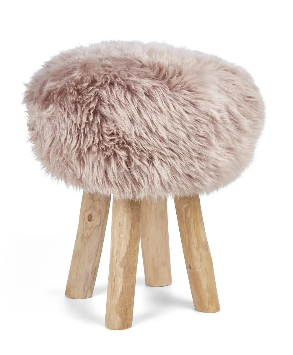 Sheepskin Stool Cover | Ø35xH17 cm