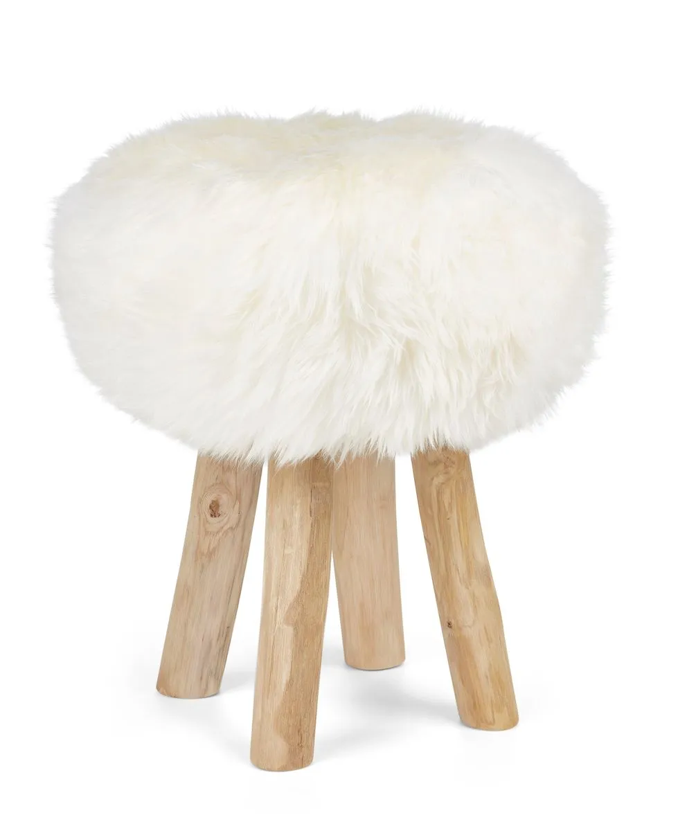 Sheepskin Stool Cover | Ø35xH17 cm