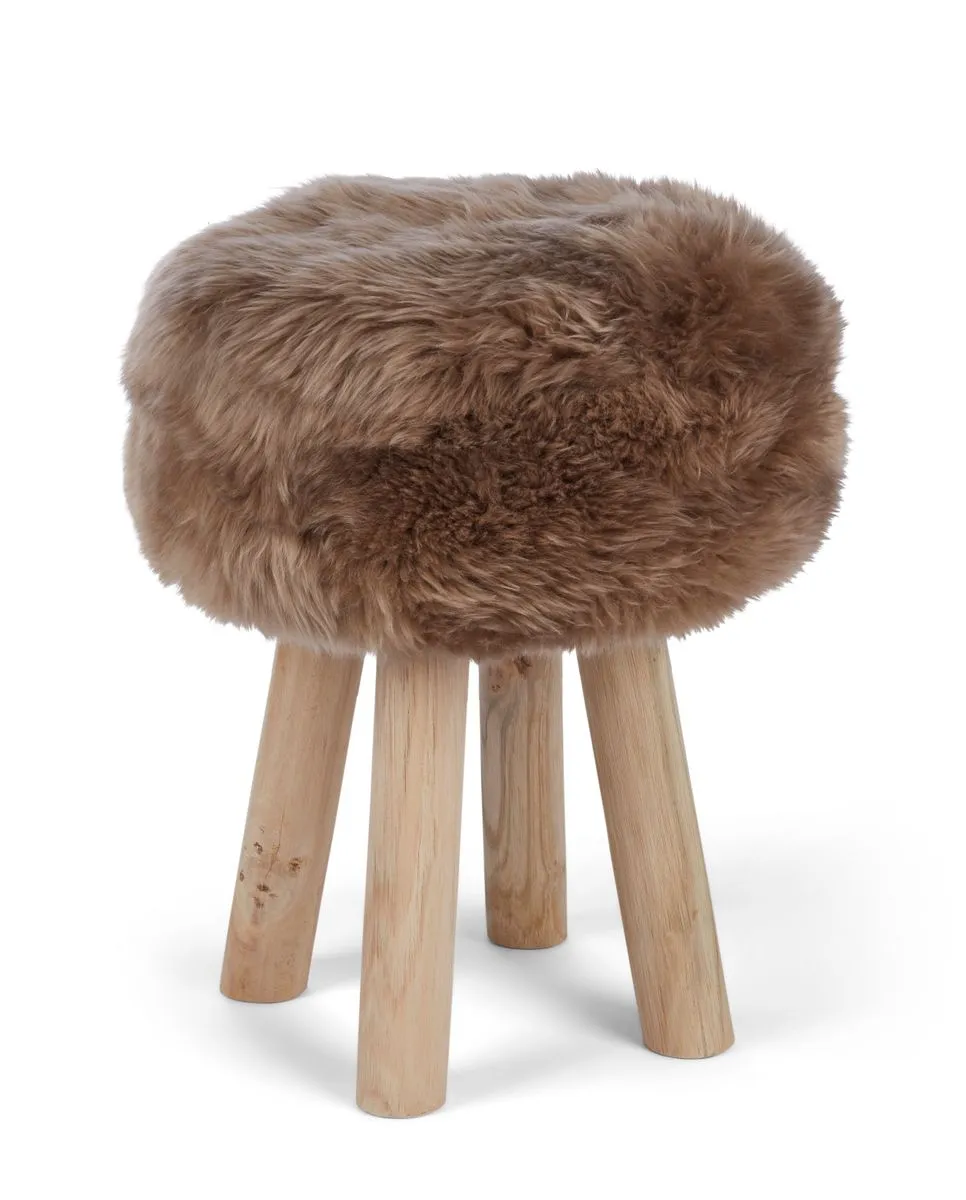 Sheepskin Stool Cover | Ø35xH17 cm