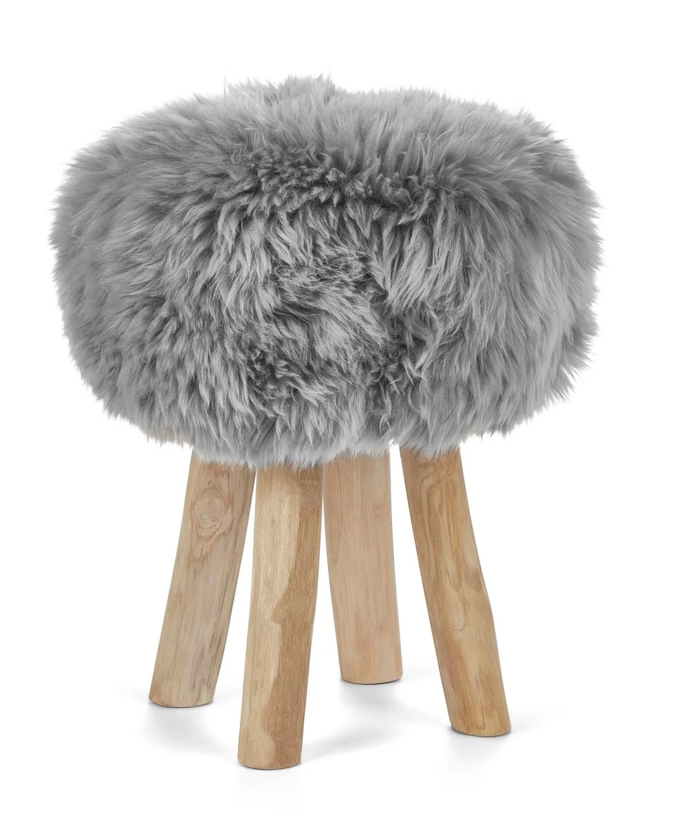 Sheepskin Stool Cover | Ø35xH17 cm