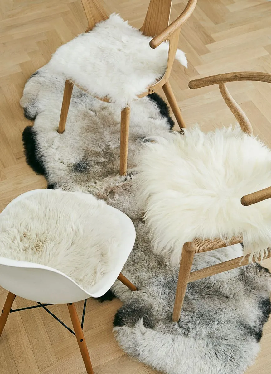 Short Wool Sheepskin Seat Cover | 40x40 cm