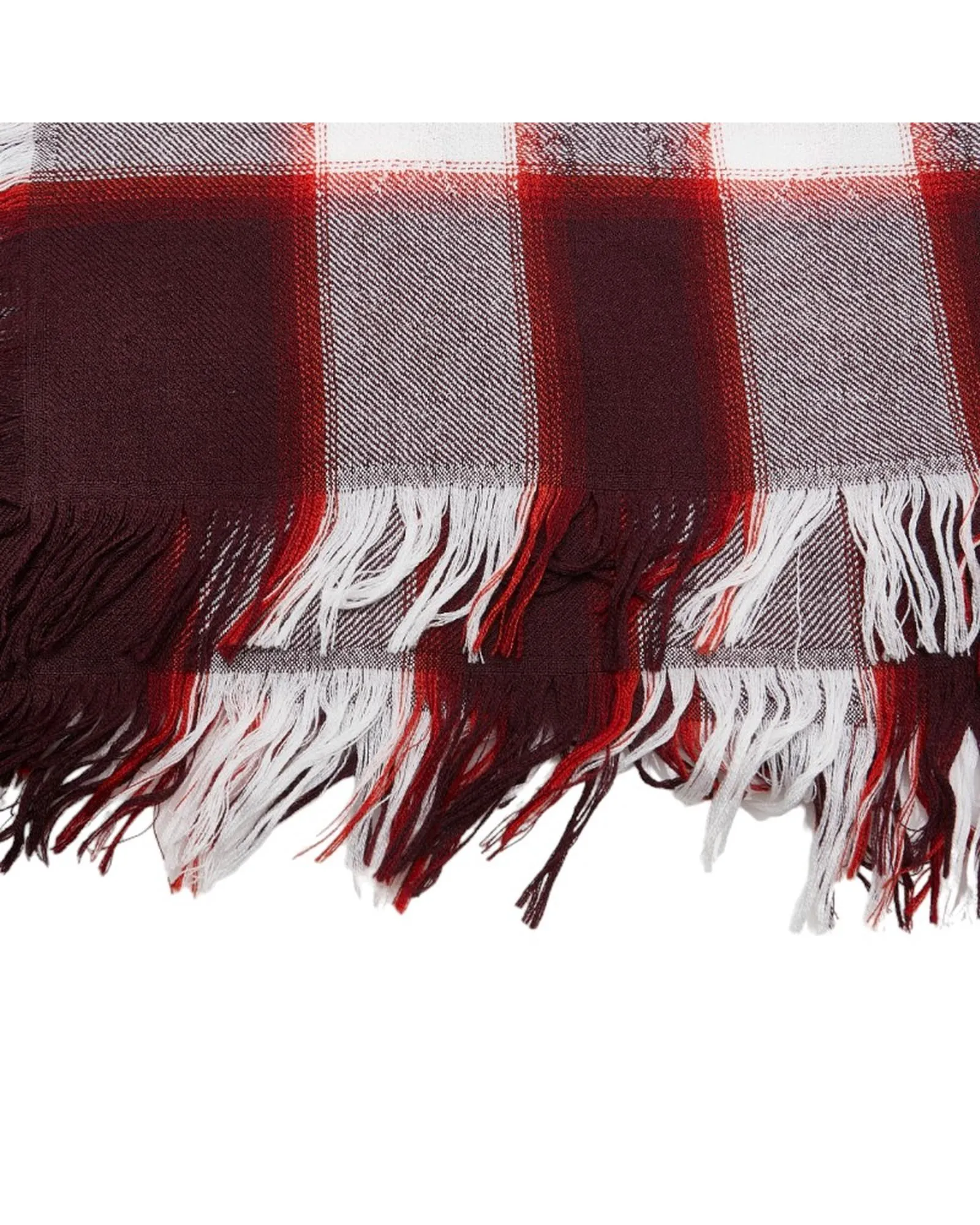 Silk Wool GG Stole in Wine Red and White for Women - Pre-owned Luxury Scarf by Gucci