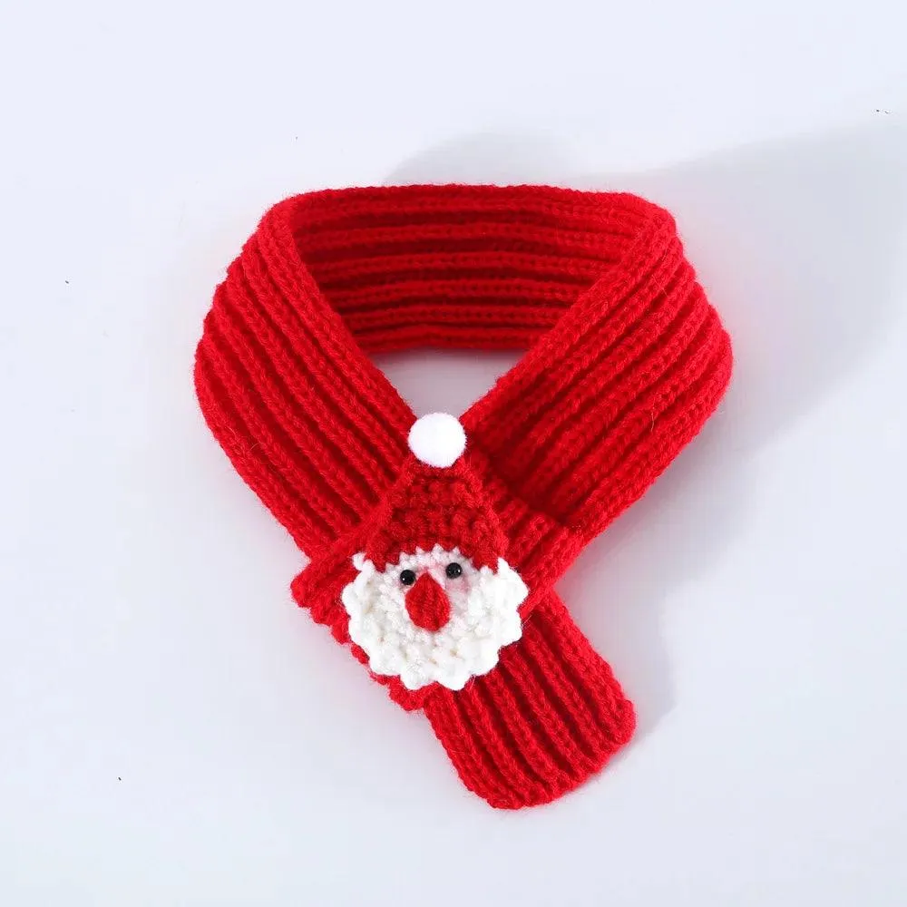 Solid Color Christmas Snow Pet Scarf Collar