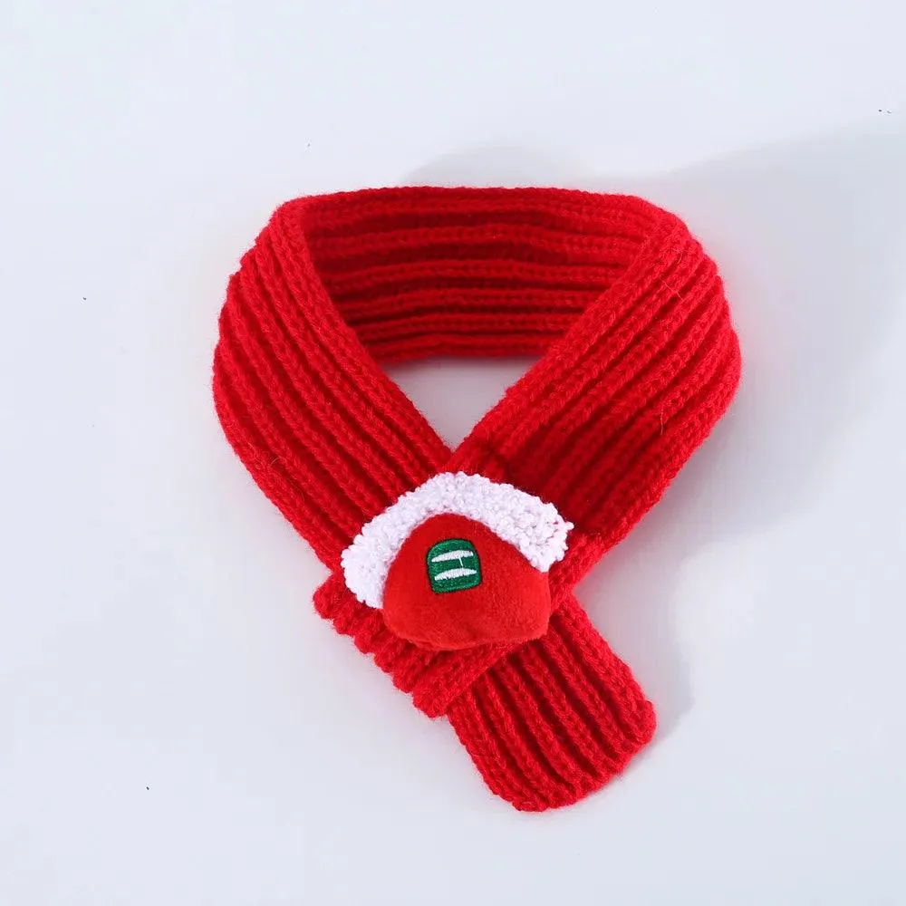 Solid Color Christmas Snow Pet Scarf Collar