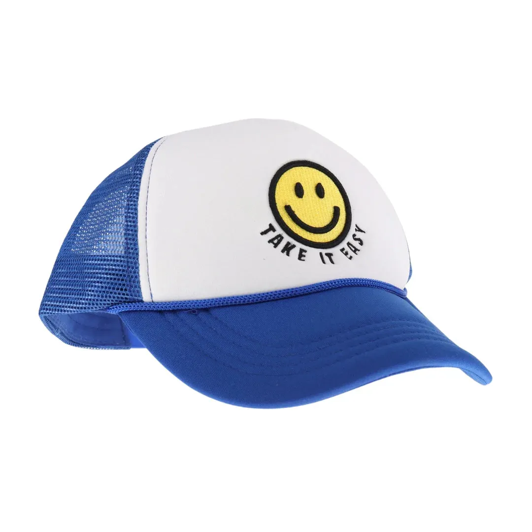 Take It Easy Smiley Face Trucker Hat