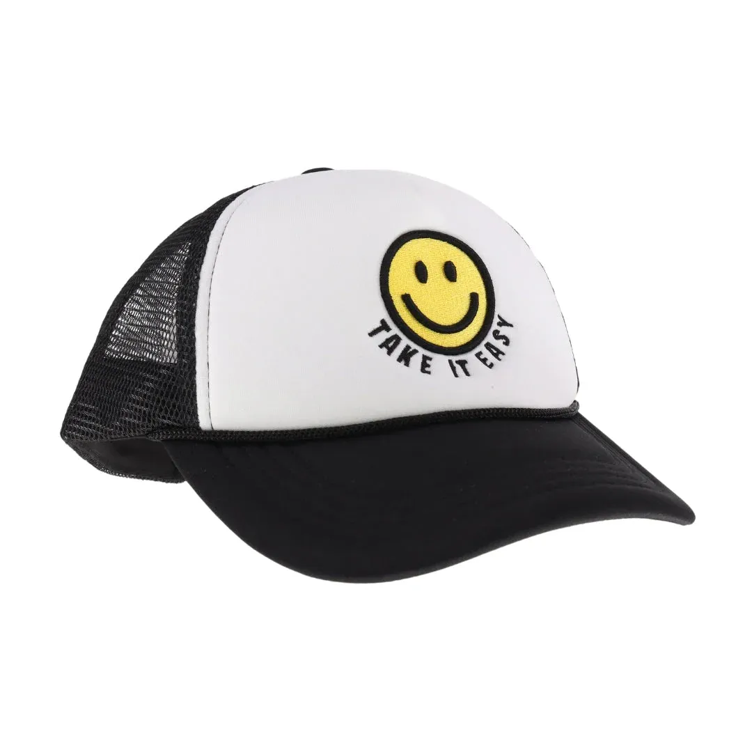 Take It Easy Smiley Face Trucker Hat