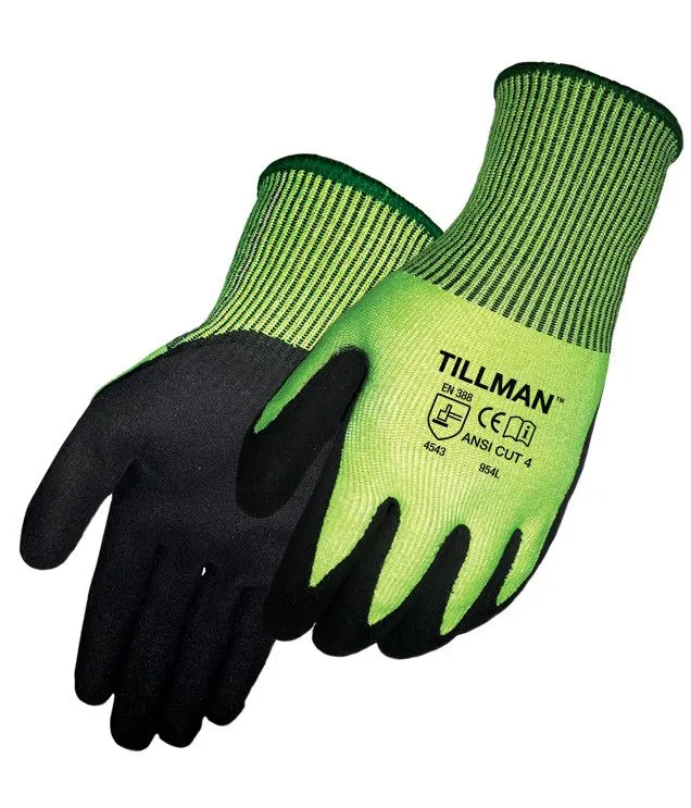 Tillman 954 Sandy Nitrile Coated Level-4 Cut Resistant Gloves (1 Pair)