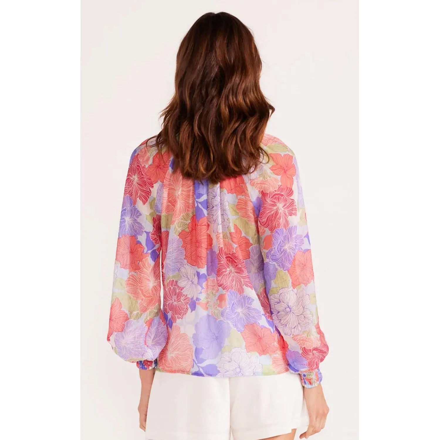 Top Belle Long Sleeve Blouse - Spring Blooms