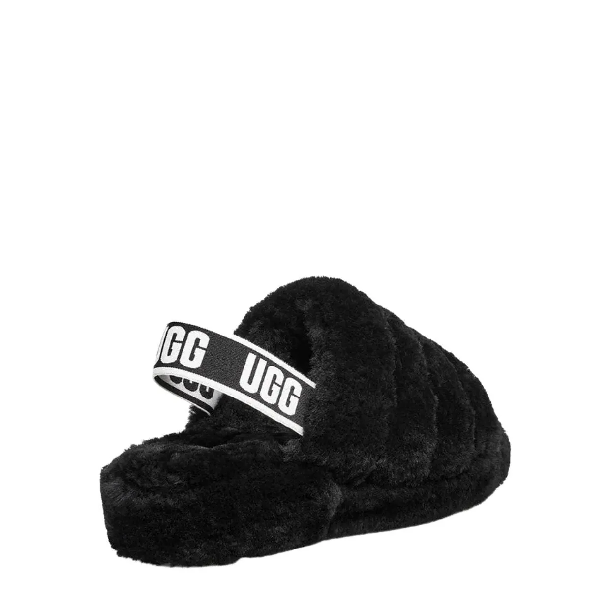 UGG  Black Fluff Yeah Slide