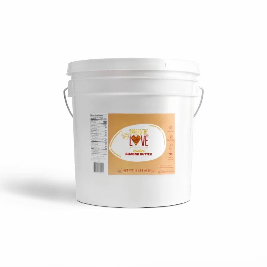 UNSALTED Almond Butter 15-Pound Pail - Wholesale