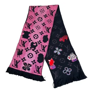 Women's Monogram Echarpe Mania Scarf Black