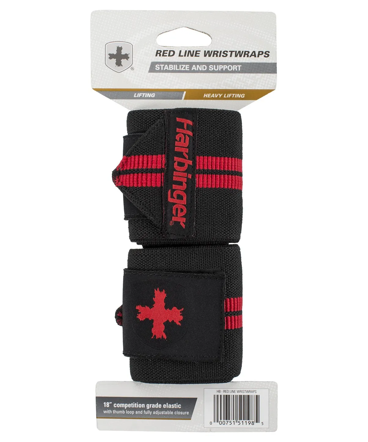 Wrist Wraps Red Line - Thumb Loop